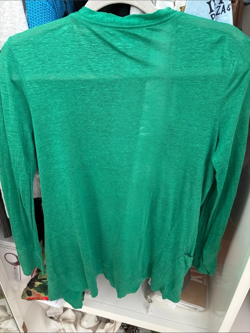 Lightweight Green Linen Cardigan Sweater - J.Crew sz Small